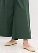 Byxa i poplin av bomullsmix + skärp (2 delar), bonprix