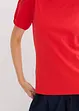 Jerseytopp med ärmar av bomullspoplin, bonprix