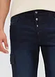 Stretchiga jeansbermudas i cargomodell, Loose Fit, bonprix