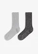 Strumpor med ekologisk bomull och Lurex (2-pack), bonprix