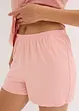 Pyjamas i mjukt, ribbat material, med shorts, bonprix