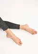 Fodrade leggings av glittrande garn, bonprix