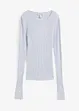 Ribbstickad topp, bonprix