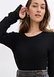 Ribbstickad topp, bonprix