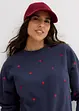 Oversized sweatshirt med broderi, bonprix