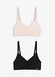 Bralette Feel Comfort av mjuk modal (2-pack), bonprix