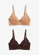 BH med bygel och glansiga effekter (2-pack), bonprix