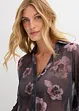 Blus i oversizemodell av luftig chiffong, bonprix