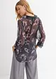Blus i oversizemodell av luftig chiffong, bonprix