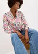 Blus med blommönster, bonprix