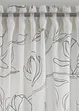 Gardin av återvunnen polyester med bladmönster (1-pack), bonprix