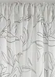 Gardin av återvunnen polyester med bladmönster (1-pack), bonprix