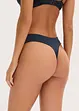 Stringtrosa i ett glansigt material med hög midja (2-pack), bonprix