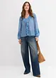 Chiffongblus med volanger, bonprix
