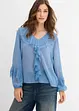 Chiffongblus med volanger, bonprix