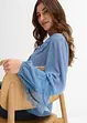 Chiffongblus med volanger, bonprix