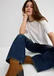 Bekväma, raka jeans med High Waist, Low Stretch, bonprix
