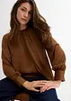 Blus i följsam satin, bonprix