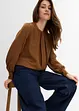 Blus i följsam satin, bonprix