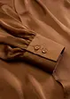 Blus i följsam satin, bonprix