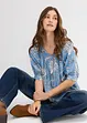 Blus av fintrådig viskosmix, bonprix