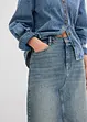 Jeanskjol i maxilängd med Mid Waist, bonprix