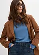Barrel Jeans Mid Waist med skärp, bonprix