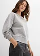 Oversizesweatshirt med strass, bonprix
