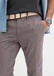 Stretchiga chinos med bekvämt snitt och skärp, normal passform, raka ben, bonprix