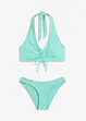 Bikini med halterneck och rynkning (2 delar), bonprix