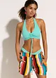 Bikini med halterneck och rynkning (2 delar), bonprix