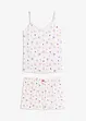 Pyjamas med shorts, ribbat material, bonprix