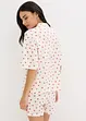 Pyjamas med shorts, slubbeffekter, oversized, bonprix