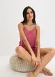 Pyjamas med shorts av mjuk pointelle-jersey, bonprix