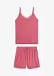 Pyjamas med shorts av mjuk pointelle-jersey, bonprix