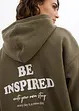 Oversize-sweatshirt med huva i mjuk bomullsblandning, bonprix