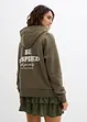 Oversize-sweatshirt med huva i mjuk bomullsblandning, bonprix