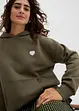 Oversize-sweatshirt med huva i mjuk bomullsblandning, bonprix