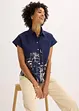 Oversized, kortärmad blus i bomullspoplin, bonprix