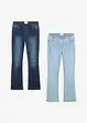 Dra-på jeans Mid Waist (2-pack), bonprix