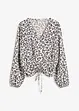 Kort blus med rynkningar, bonprix