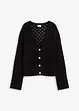 Hålmönstrad cardigan, bonprix