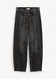 Jeans i Barrel-modell, Mid Waist, Super Soft, bonprix