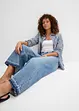 Wide Leg Jeans, cropped, bonprix