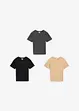T-shirt av ekologisk bomull (3-pack), bonprix