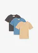 T-shirt av ekologisk bomull (3-pack), bonprix