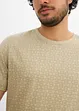 Småmönstrad T-shirt av ekologisk bomull, bonprix