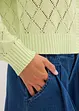 Stickad hålmönstrad cardigan, bonprix