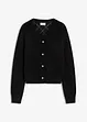 Stickad hålmönstrad cardigan, bonprix