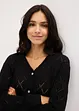 Stickad hålmönstrad cardigan, bonprix